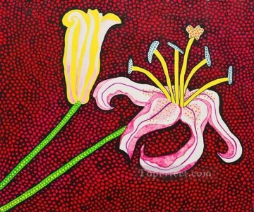 花 鳥 Painting - 朝に花開く準備ができて 1989 草間彌生 ポップアート ミニマリズム フェミニスト